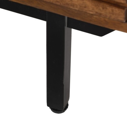 Nightstand ABNER Brown Black Iron Mango wood 40 x 40 x 50 cm 2