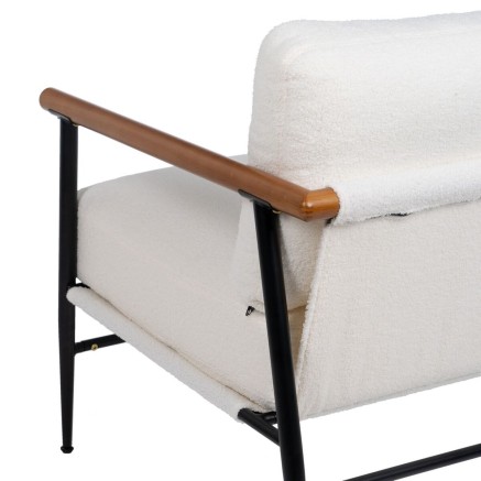 Sillón Blanco Negro 70 x 76 x 81 cm 2
