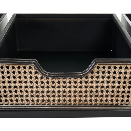 Hall Table with Drawers BRICK Coat rack Brown Black Iron 111 x 37 x 18