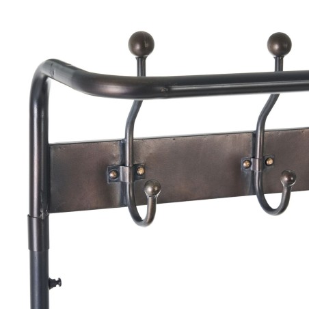 Ingresso con Cassetti BRICK Appendiabiti Marrone Nero Ferro 111 x 37 x