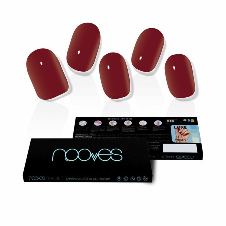 Kunstnagels Nooves Midnight rain Gel Zelfklevend Rood
