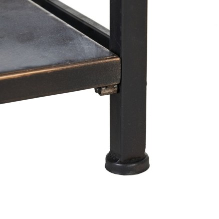 Ingresso con 2 Cassetti BRICK Marrone Nero Ferro 75,5 x 38 x 85 cm 2