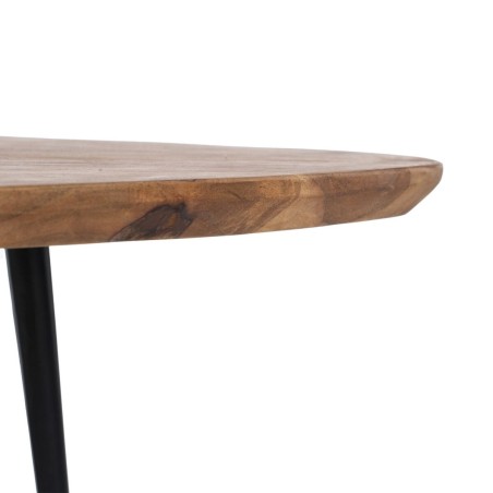 Set van 2 tafels Zwart Natuurlijk 110 x 63 x 40 cm (2 Stuks)