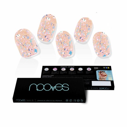 Kunstnagels Nooves Peach Galettes Gel Zelfklevend metaal