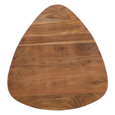 Set di 3 tavoli Nero Naturale Ferro Legno di acacia 86 x 81 x 43 cm (3 2