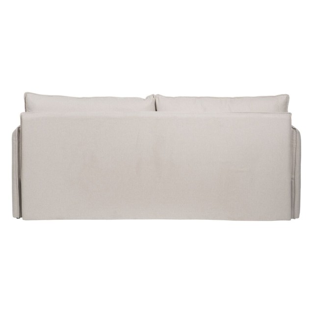 Sofa Beige Polyester Linnen 210 x 93 x 95 cm