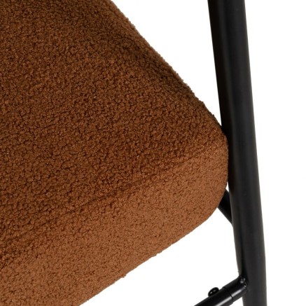 Sillón Marrón Negro Madera de caucho Tejido 70 x 76 x 81 cm 2