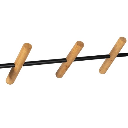 Coat rack Black Iron 45 x 7 x 150 cm 2