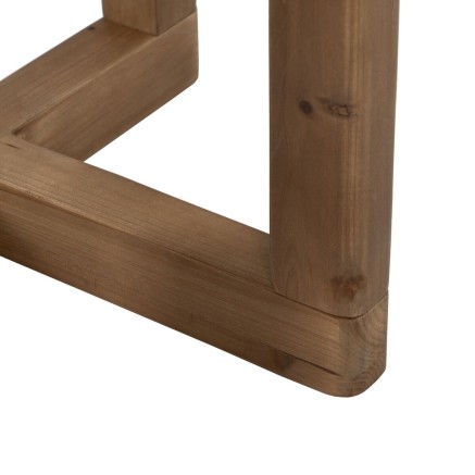 Mesa auxiliar Natural Cristal Templado Madera de abeto 50 x 38 x 60 cm 2