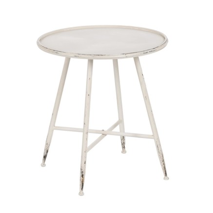 Bijzettafel Crème Ijzer 56 x 56 x 60 cm