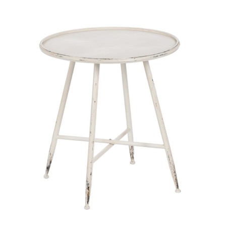 Bijzettafel Crème Ijzer 56 x 56 x 60 cm
