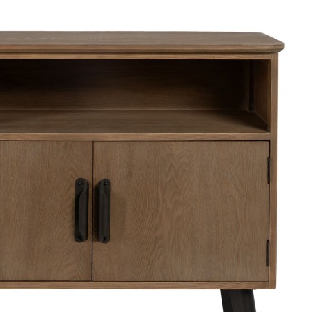 Gang Bruin Zwart Ijzer Sparrenhout 90 x 41 x 81 cm
