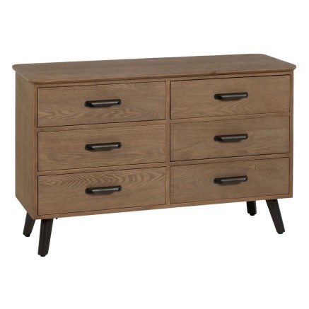 Dressoir PAUL Zwart Natuurlijk Ijzer Sparrenhout 120 x 41 x 77 cm