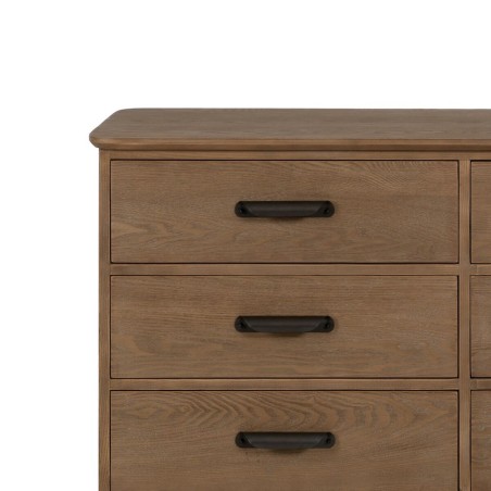 Aparador PAUL Negro Natural Hierro Madera de abeto 120 x 41 x 77 cm