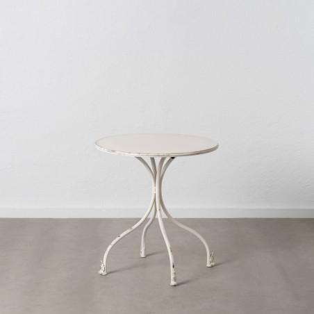 Beistelltisch Creme Eisen 70 x 70 x 75 cm