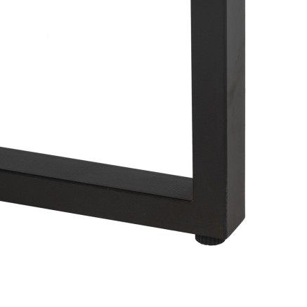 Table Basse Noir Naturel Fer Bois d'épicéa 120 x 60 x 43,5 cm 2
