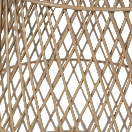 Tavolino da Caffè Beige Ferro Rattan 70 x 70 x 39,5 cm