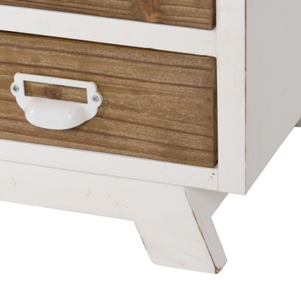 Cajonera Blanco Beige Hierro Madera de abeto 94 x 35 x 108 cm 2