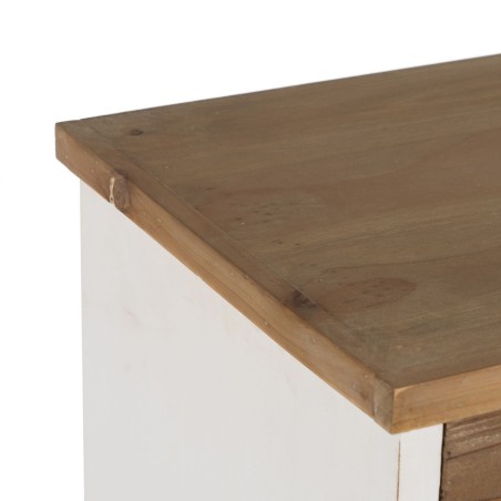 Cajonera Blanco Beige Hierro Madera de abeto 94 x 35 x 108 cm