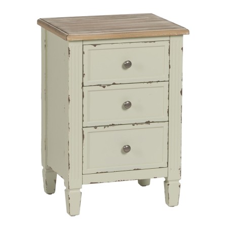 Mesita de Noche Beige Natural Madera de abeto DMF 45 x 35 x 65 cm