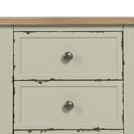 Comodino Beige Naturale Legno di abete DMF 45 x 35 x 65 cm