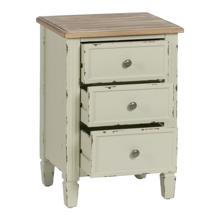 Mesita de Noche Beige Natural Madera de abeto DMF 45 x 35 x 65 cm