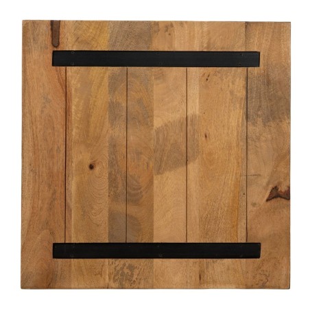 Tischplatte karriert Beige Mango-Holz 70 x 70 x 3 cm