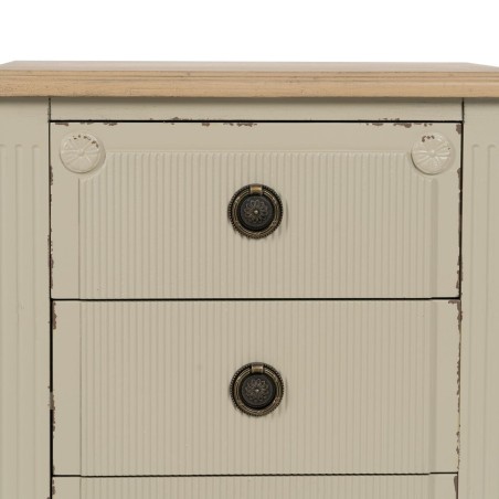 Nachtkastje Crème Natuurlijk Sparrenhout Hout MDF 48 x 36 x 61 cm