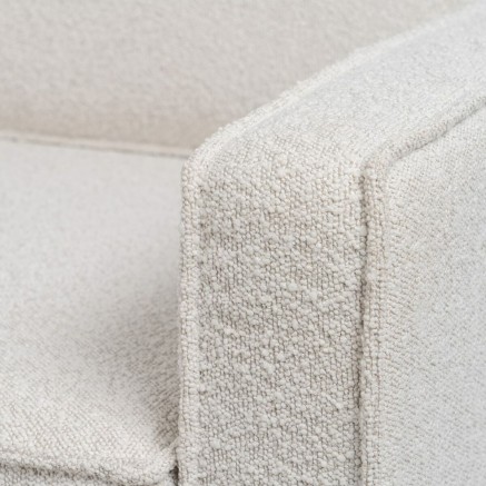 Dreisitzer-Sofa 213 x 87 x 90 cm Weiß Metall 2