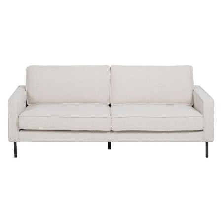 3-Seater Sofa 213 x 87 x 90 cm White Metal