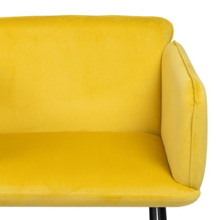 Leunstoel Geel Zwart 100 % polyester 76 x 64 x 77 cm