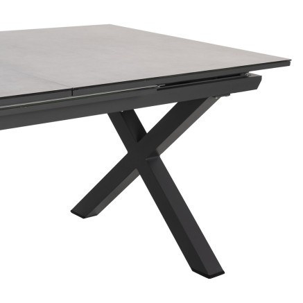 Esstisch Weiß Schwarz aus Keramik Aluminium Kristall 180 x 100 x 77 c 2