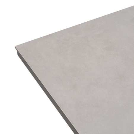 Tavolo da Pranzo Bianco Nero Ceramica Alluminio Cristallo 180 x 100 x