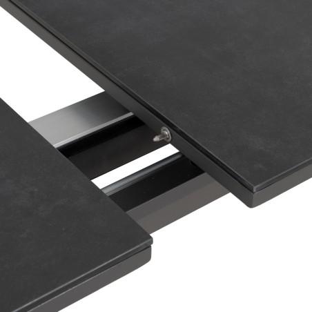 Table de Salle à Manger Anthracite Céramique Aluminium Verre 180 x 1