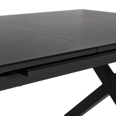 Table de Salle à Manger Anthracite Céramique Aluminium Verre 180 x 1