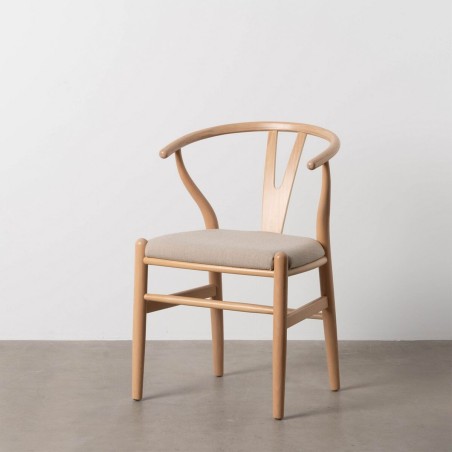 Keukenstoel Beige Natuurlijk 53 x 55 x 80 cm