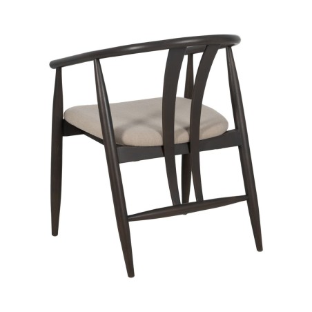 Sedia da Sala da Pranzo Nero Beige 56,5 x 57 x 76 cm