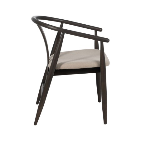Sedia da Sala da Pranzo Nero Beige 56,5 x 57 x 76 cm