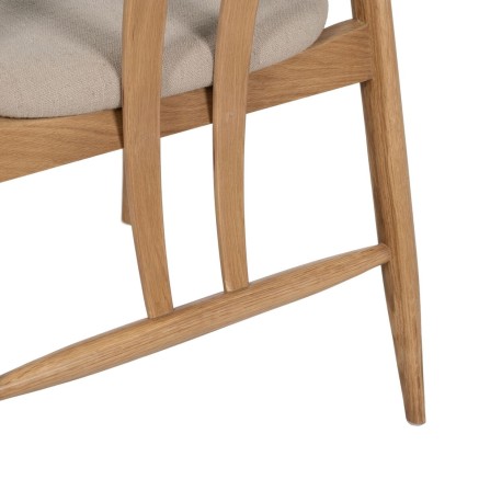 Silla de Comedor Beige Natural 56,5 x 57 x 76,5 cm 2