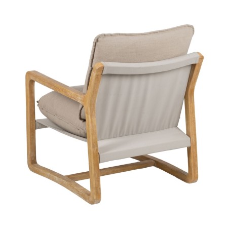 Sessel Beige natürlich Kautschukholz Schwamm Eschenholz Foam 65 x 69
