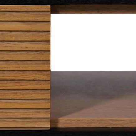 Mesa de Centro ORLEANS Negro Natural Hierro Madera MDF 124 x 60 x 43,5 2