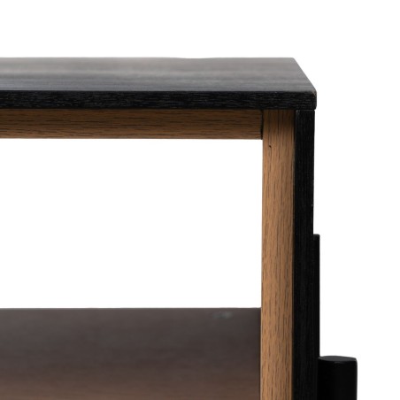 Hoofdtafel ORLEANS Zwart Natuurlijk Ijzer Hout MDF 124 x 60 x 43,5 cm