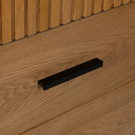 Aparador ORLEANS Negro Natural Hierro Madera MDF 104 x 53 x 203 cm 2
