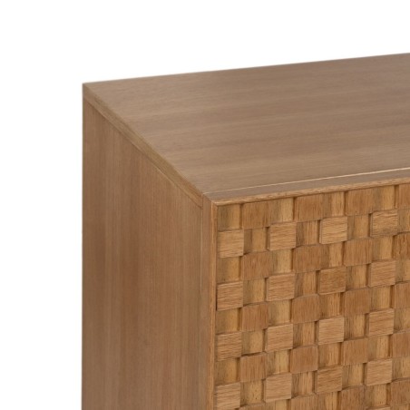 Dressoir MARIGNI Zwart Natuurlijk Ijzer Hout MDF 160 x 42,5 x 79 cm