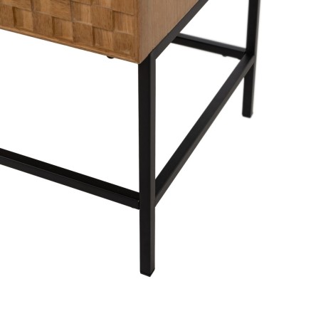 Aparador MARIGNI Negro Natural Hierro Madera MDF 121,5 x 42,5 x 93,5 c 2