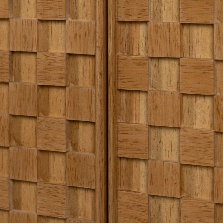 Aparador MARIGNI Negro Natural Hierro Madera MDF 121,5 x 42,5 x 93,5 c