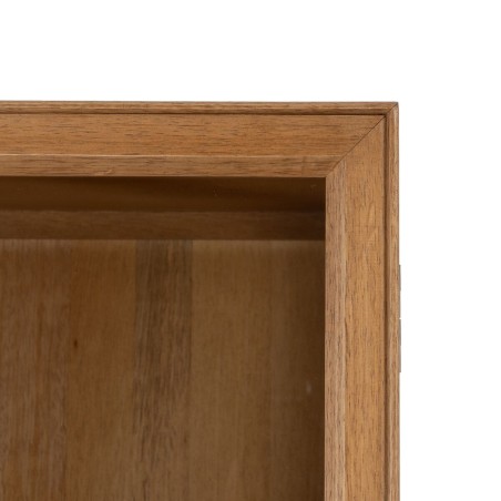 Stand Espositore MARIGNI Nero Naturale Cristallo Ferro Legno MDF 84,5