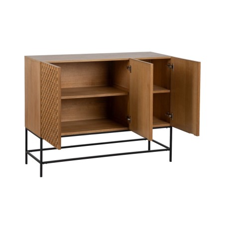 Dressoir MARIGNI Zwart Natuurlijk Ijzer Hout MDF 121,5 x 42,5 x 93,5 c