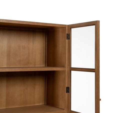 Stand Espositore MARIGNI Nero Naturale Cristallo Ferro Legno MDF 84,5