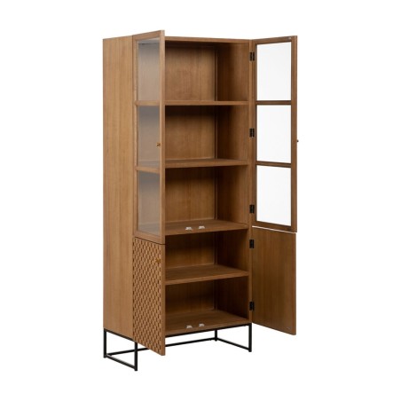 Stand Espositore MARIGNI Nero Naturale Cristallo Ferro Legno MDF 84,5
